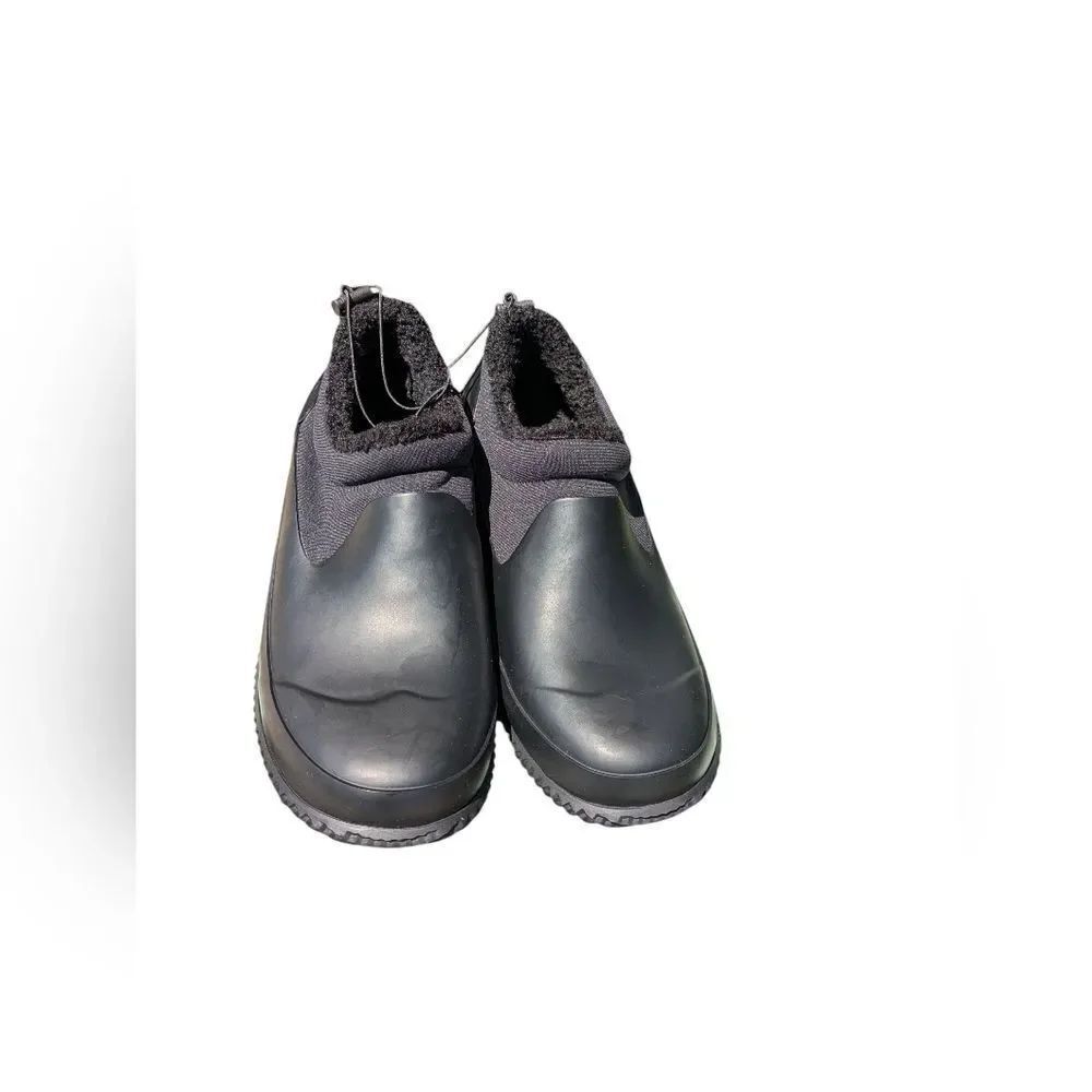 NEW Kensie Carmella Ladies' Fleece Lined Anti-Slip Rain Shoe Black Size 10
